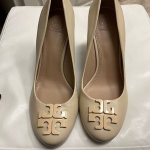 Tory Burch wedge pumps.